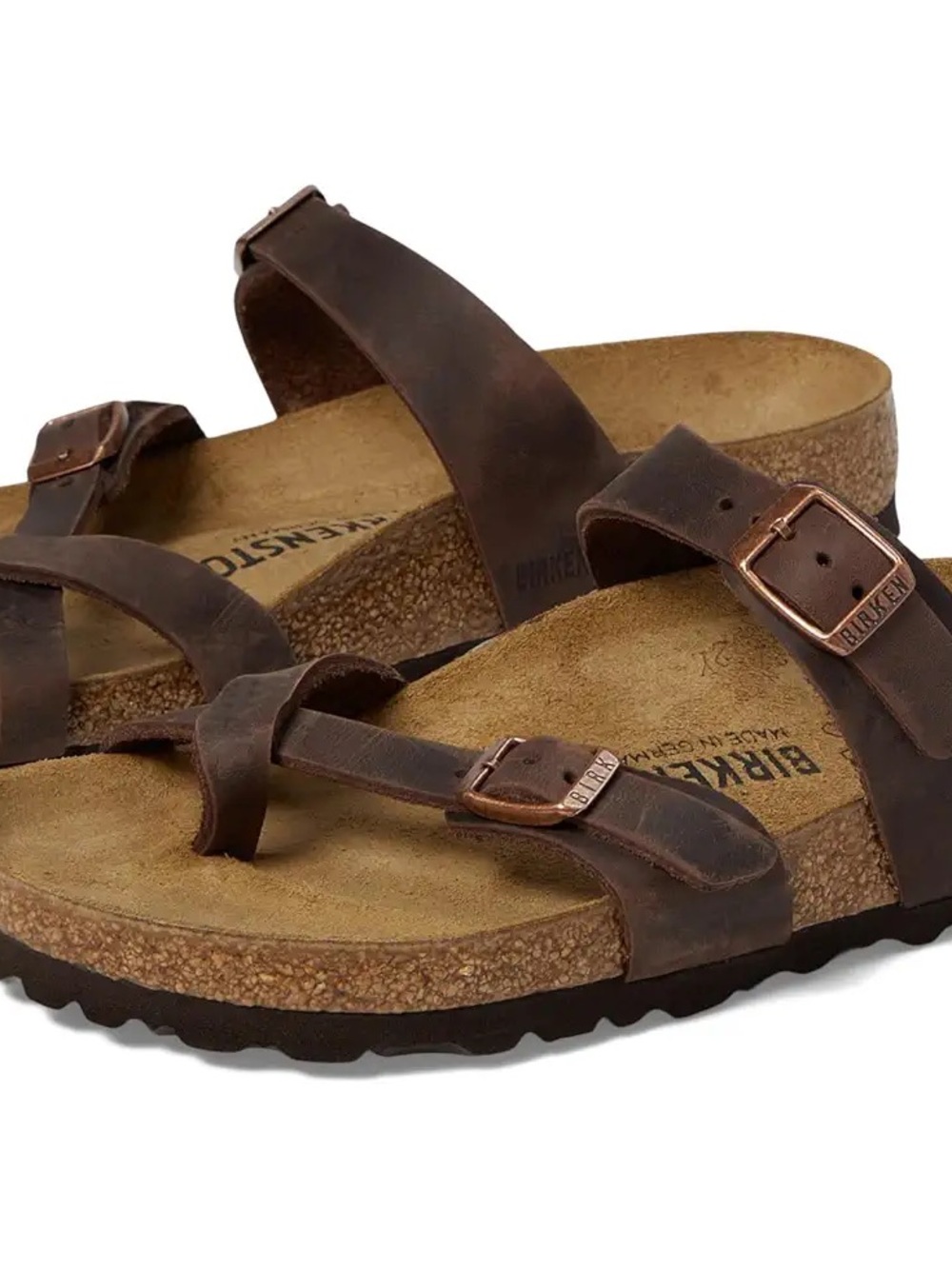 Birkenstock Mayari Brown Leather Buckle Sandals